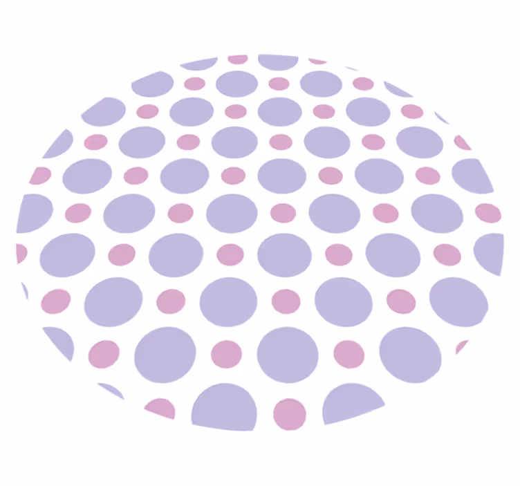 Circular Dot Pattern stripes vinyl rug - TenStickers