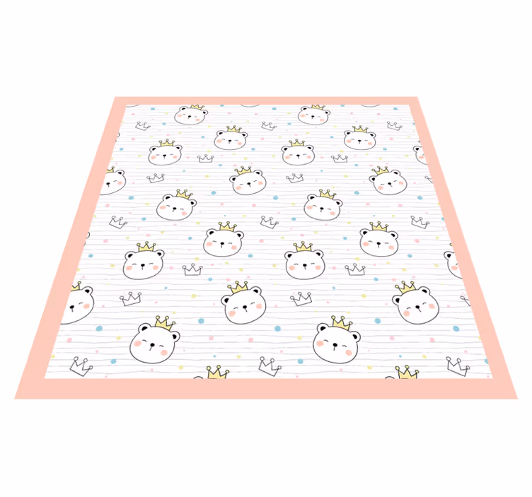 Crowned Animal Characters vinyl rug - TenStickers