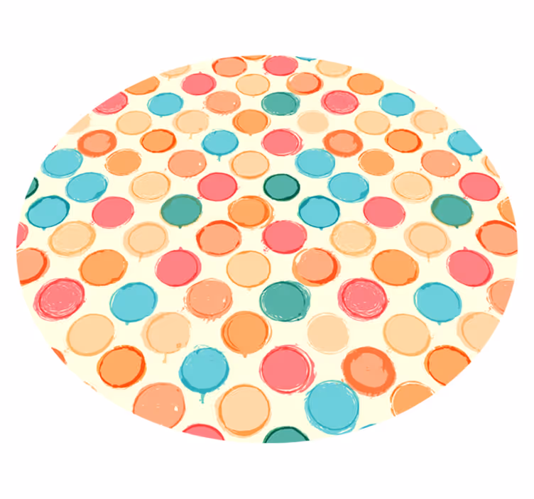 Circular Array geometric vinyl rug - TenStickers