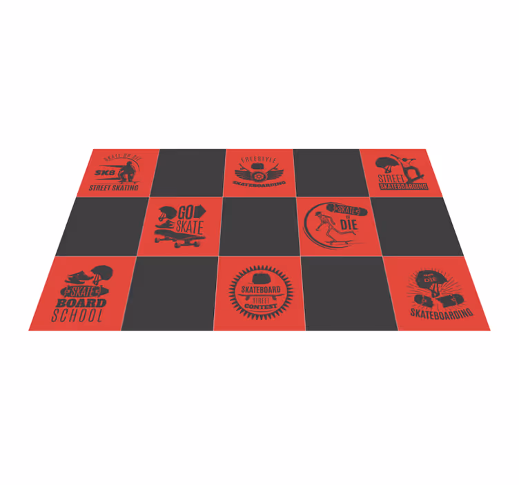 Skateboard Themed gaming vinyl rug - TenStickers