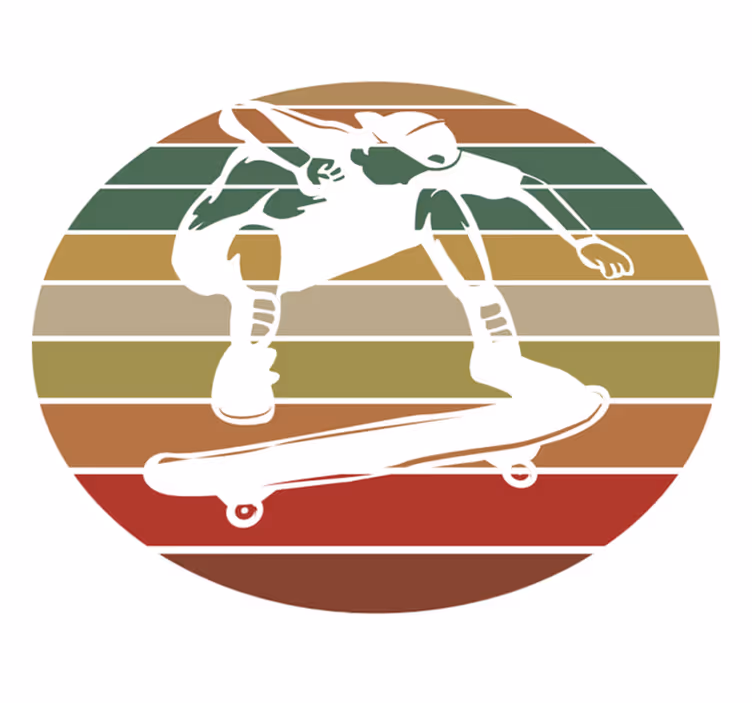 Skater Silhouette teenager vinyl rug - TenStickers