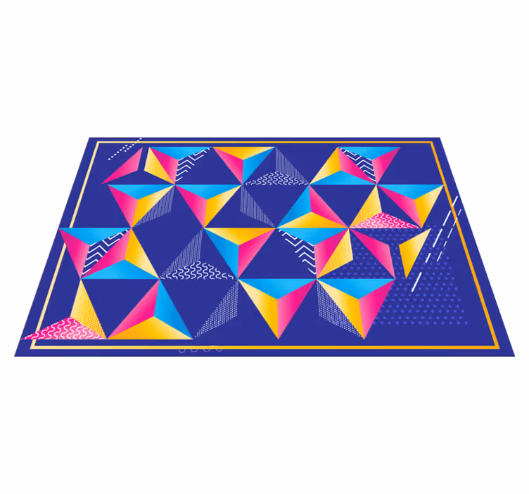 Triangles with different textures geometric rug - TenStickers