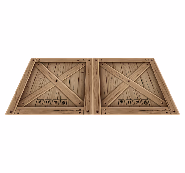 Material effect -  wooden case effect vinyl rug - TenStickers