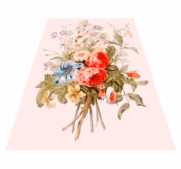 Exquisite Floral Arrangement flower vinyl rug - TenStickers