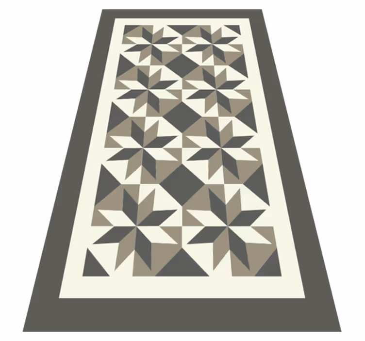 Star pattern motif kitchen vinyl rug - TenStickers