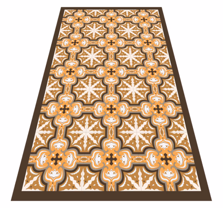Graceful star emblem kitchen vinyl rug - TenStickers