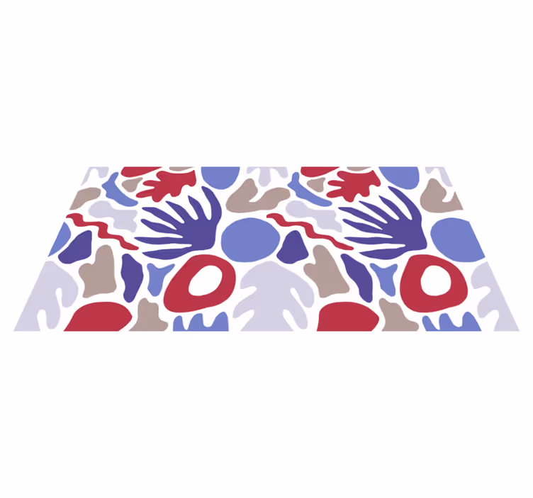 Abstract Shape Pattern minimalist vinyl rug - TenStickers