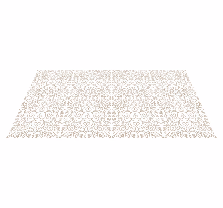 Floral outline concept vinyl rug - TenStickers