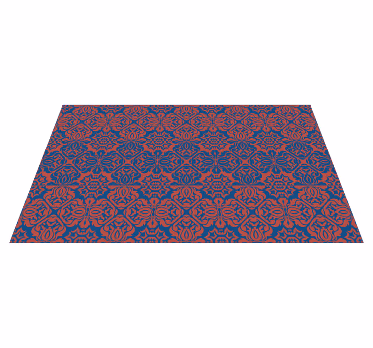 Flower vinyl rug with elegant botanical designs - TenStickers