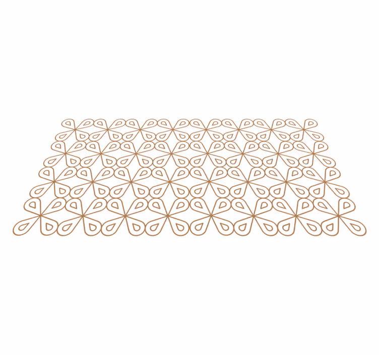 Subtle Leaf Motif tile vinyl rug - TenStickers