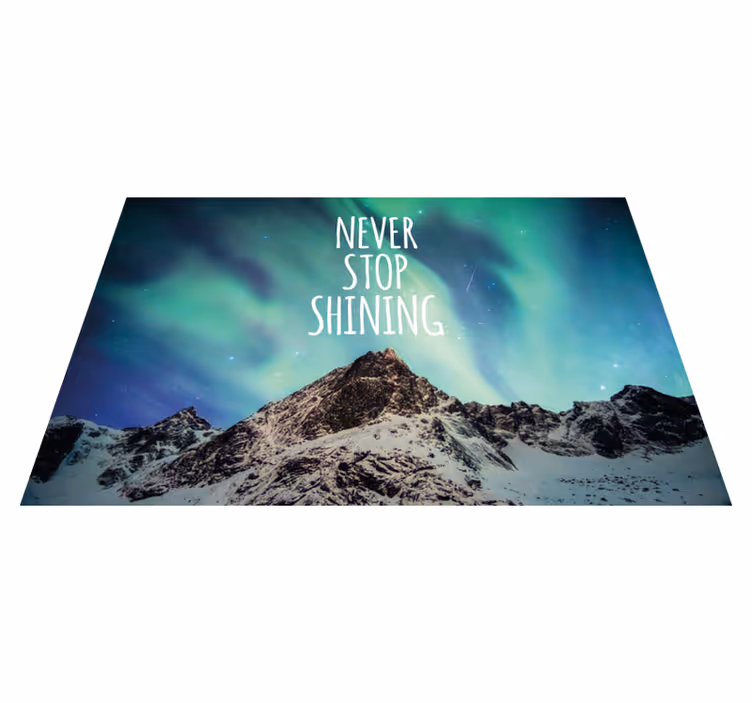 Never stop shining custom vinyl rug - TenStickers