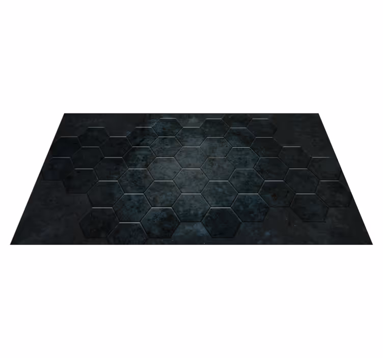 Hexagonal Pattern tile vinyl rug - TenStickers