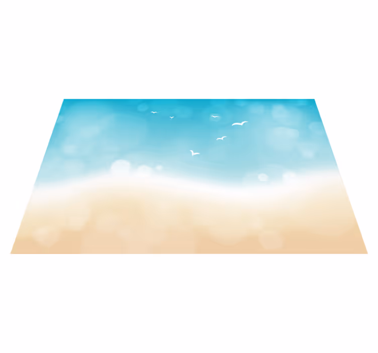 Ocean Breeze living room vinyl rug - TenStickers