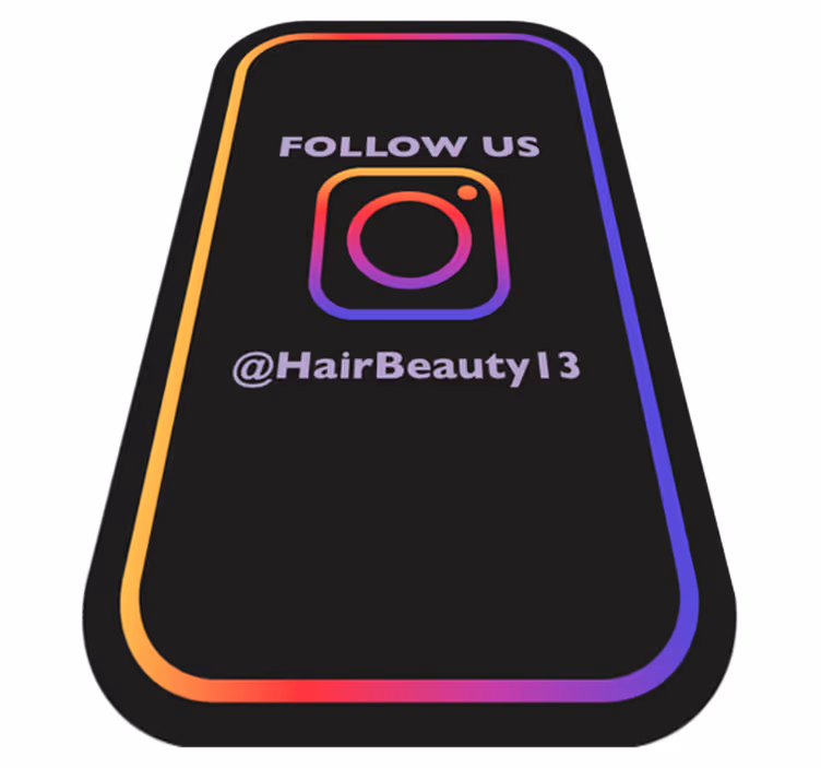 Tag Us Instagram personalised mat - TenStickers