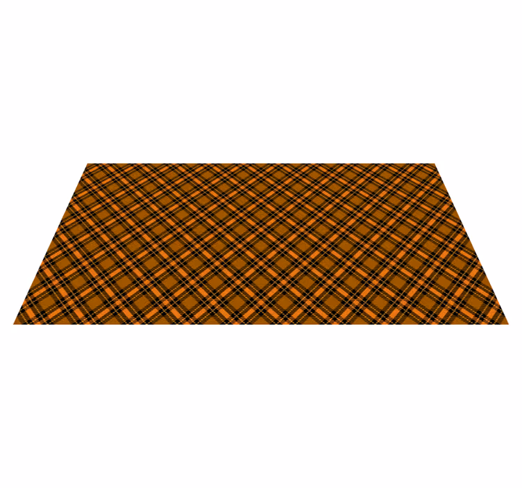 Black and Orange Tartan vintage rug - TenStickers