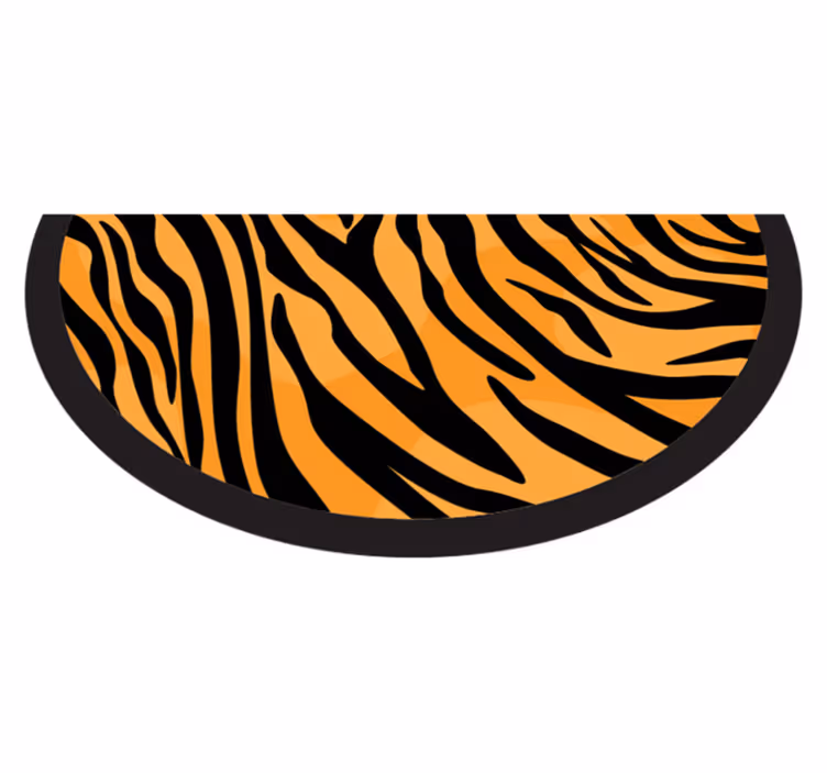 Tiger stripes design animal print vinyl rug - TenStickers