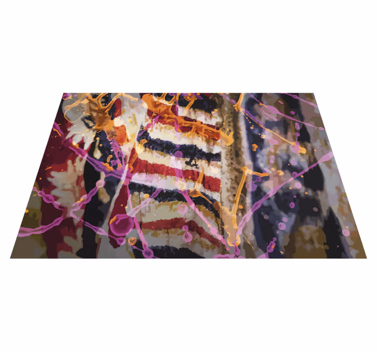 Abstract Color Flow textured vinyl rug - TenStickers