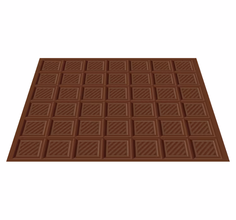 Chocolate Square Motif kitchen vinyl rug - TenStickers