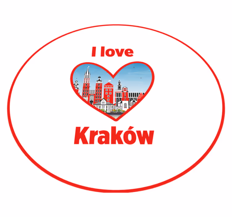 I love Kraków  custom rug. - TenStickers