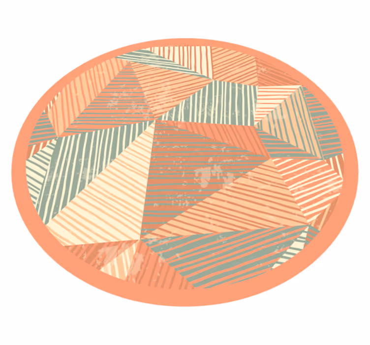 Modern art geometrical shapes vinyl rug - TenStickers