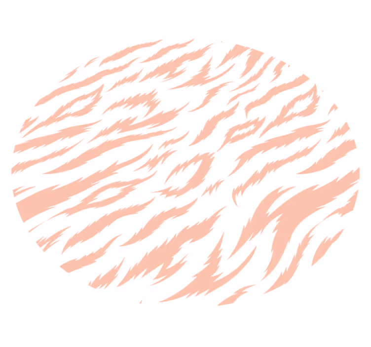 Tiger Stripe Motif animal print vinyl rug - TenStickers