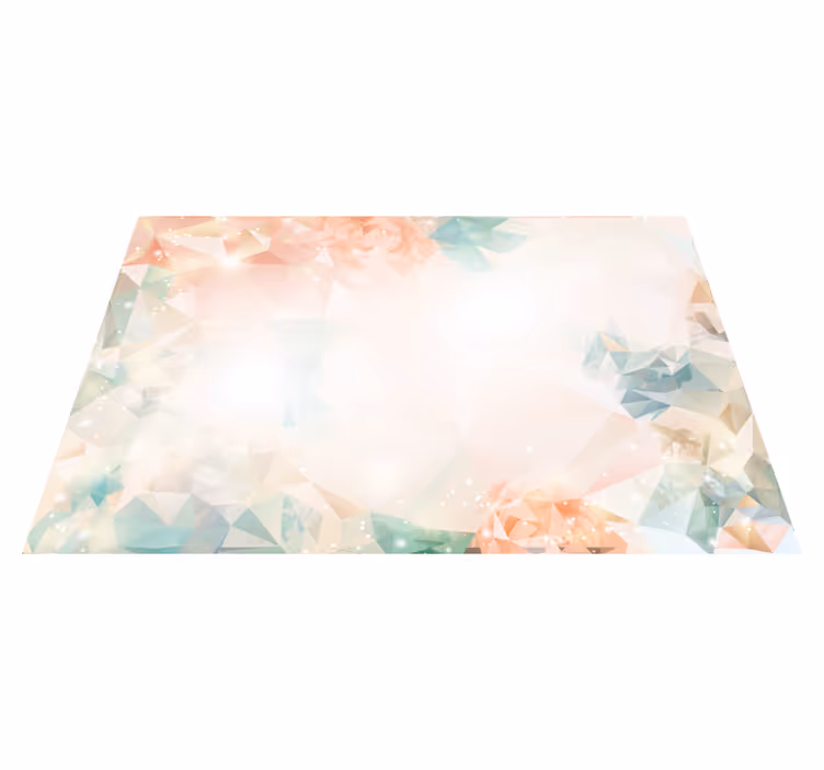 Geometric delicate shapes bedroom vinyl rug - TenStickers