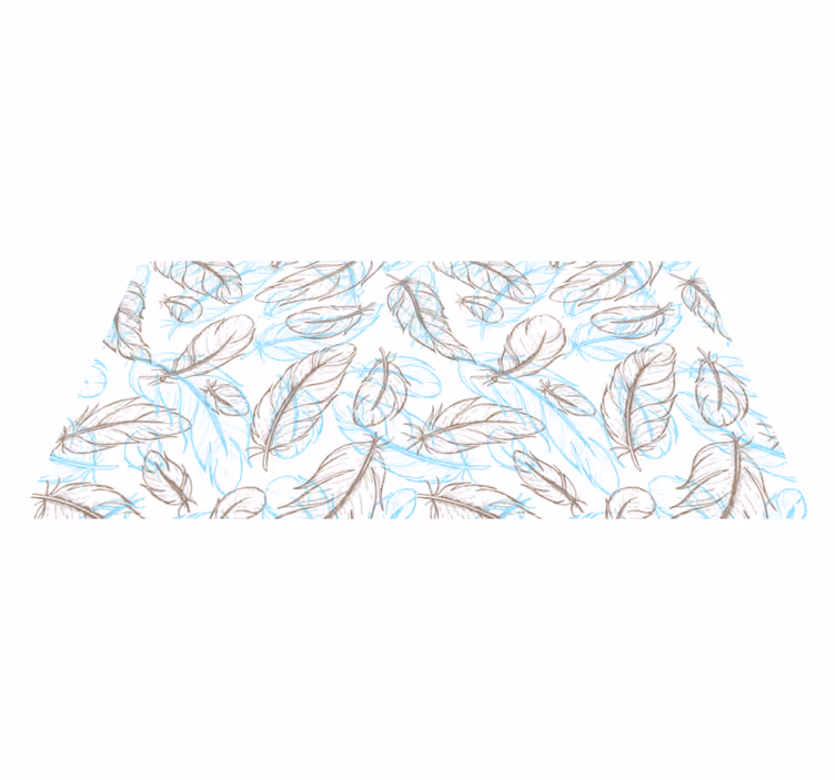 Nature Inspired Leaves entrance hall vinyl rug - TenStickers