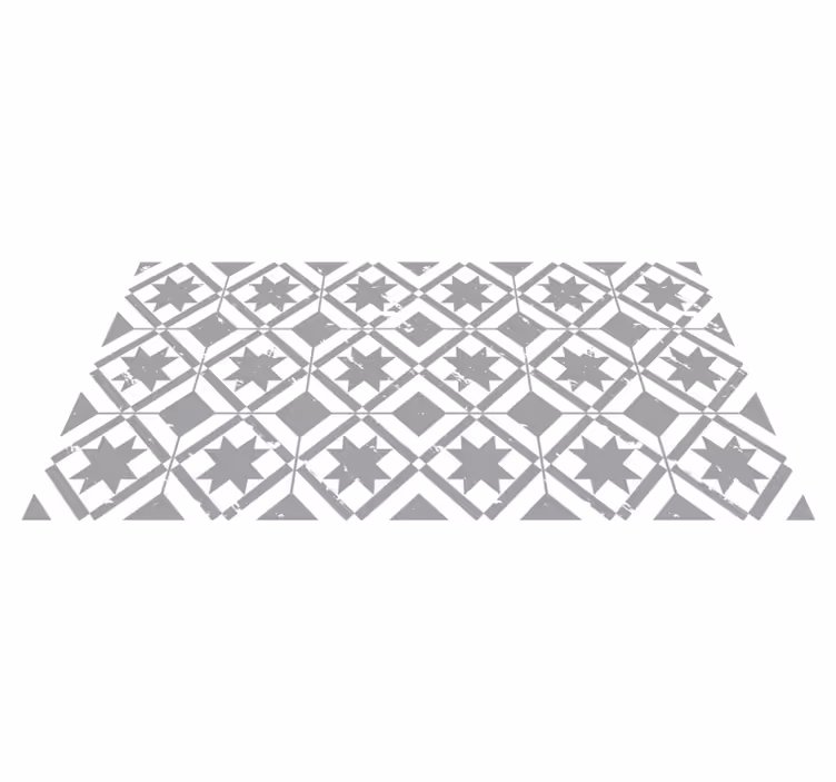 Star Patterned Tiles mosaic vinyl rug - TenStickers