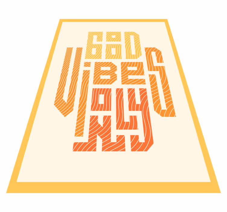 Good vibes only Beige vinyl rug - TenStickers
