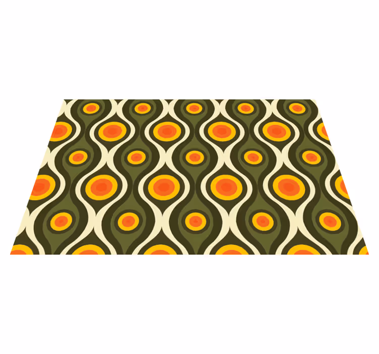 70s Green Eyes vintage rug - TenStickers