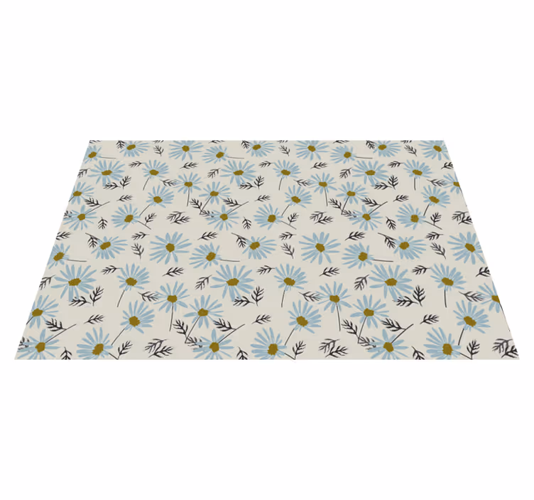 70s Orange Daisy Flowers floral rug - TenStickers