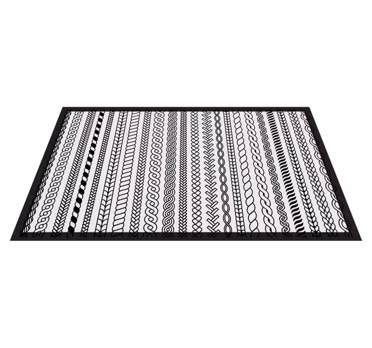 Braid Geometric minimalistic vinyl rug - TenStickers