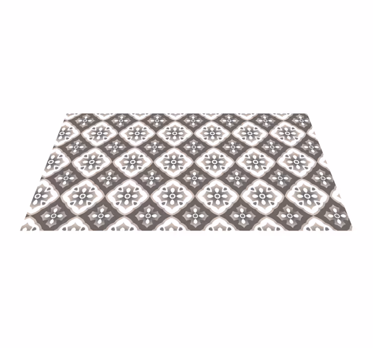 Geometric patterned tiles kitchen vinyl rug - TenStickers