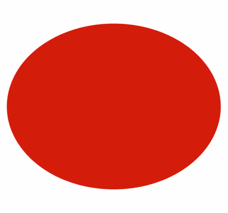 Solid Red Circle circular vinyl rug - TenStickers