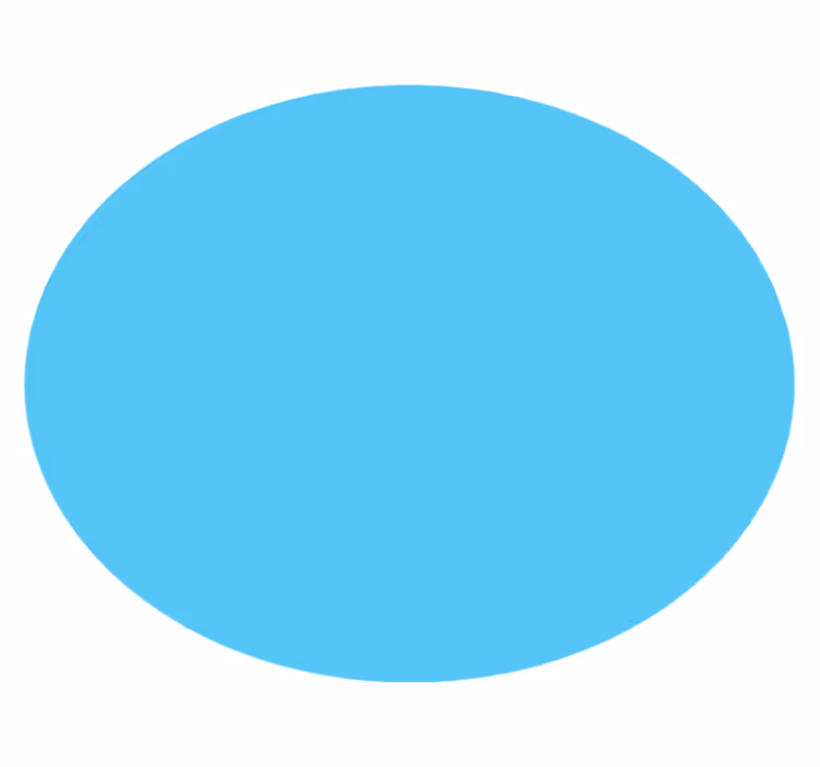 Circular monocolor design blue vinyl rug - TenStickers