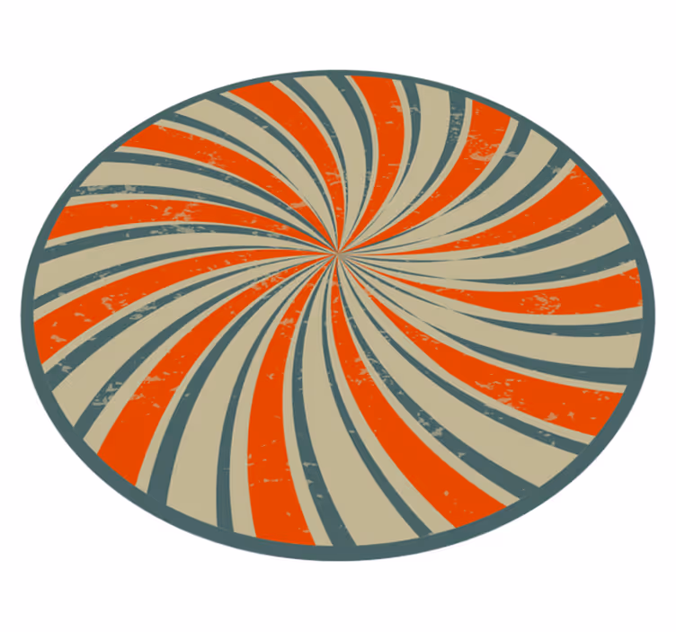 grunge retro spiral vintage rug - TenStickers