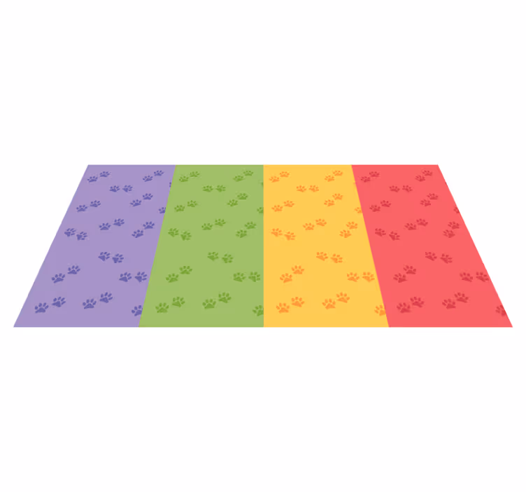 Paw Print Motif vinyl rug - TenStickers