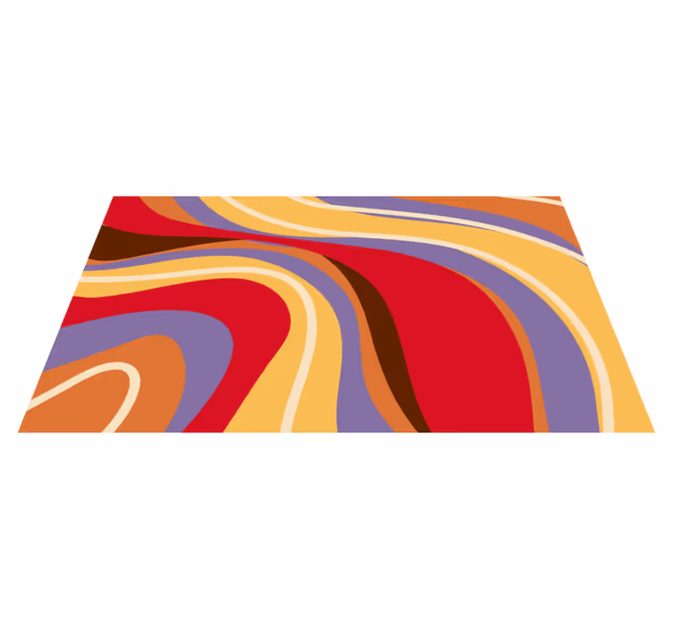 70's vintage pattern vintage rug - TenStickers