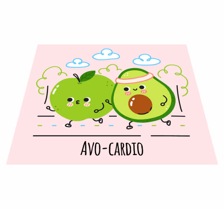 Avo-cardio custom vinyl rug - TenStickers