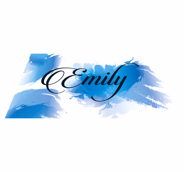 Blue splash with name teenager vinyl rug - TenStickers