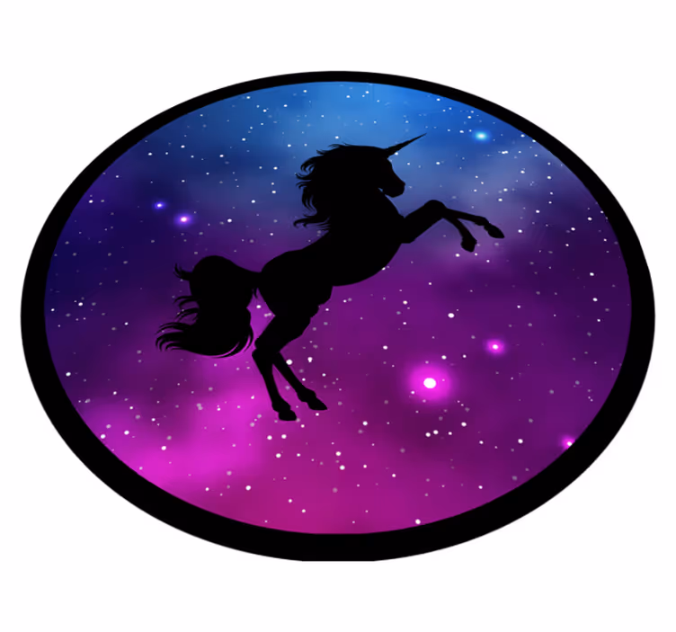 Kids space unicorn majestic kids vinyl rug - TenStickers