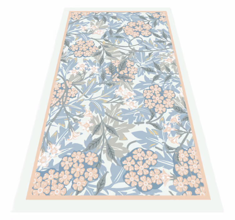 Floral Botanical Style flower vinyl rug - TenStickers