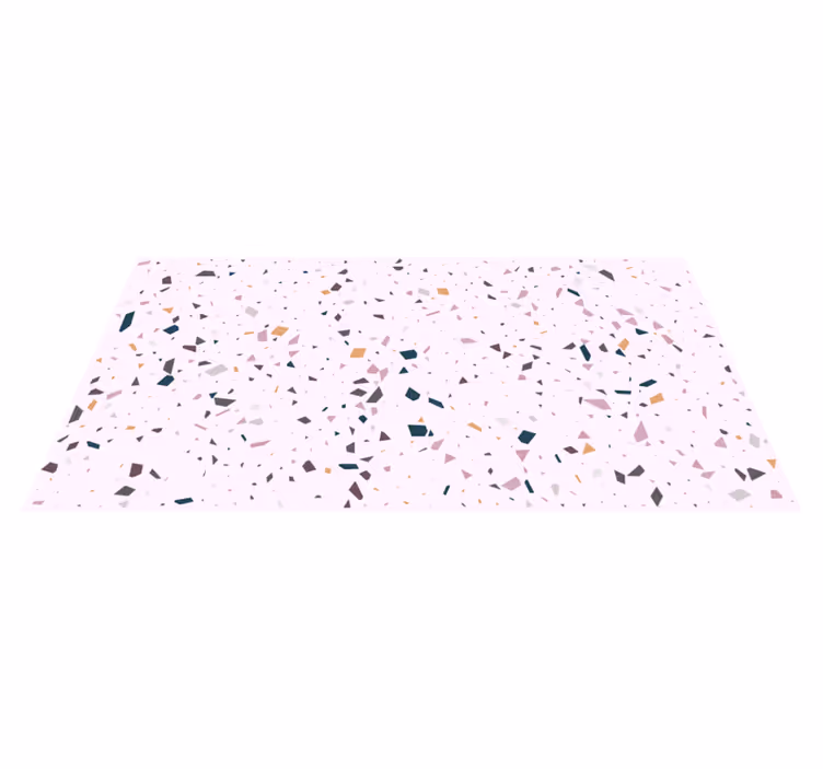 Classical pink terrazzo texture kitchen vinyl rug - TenStickers