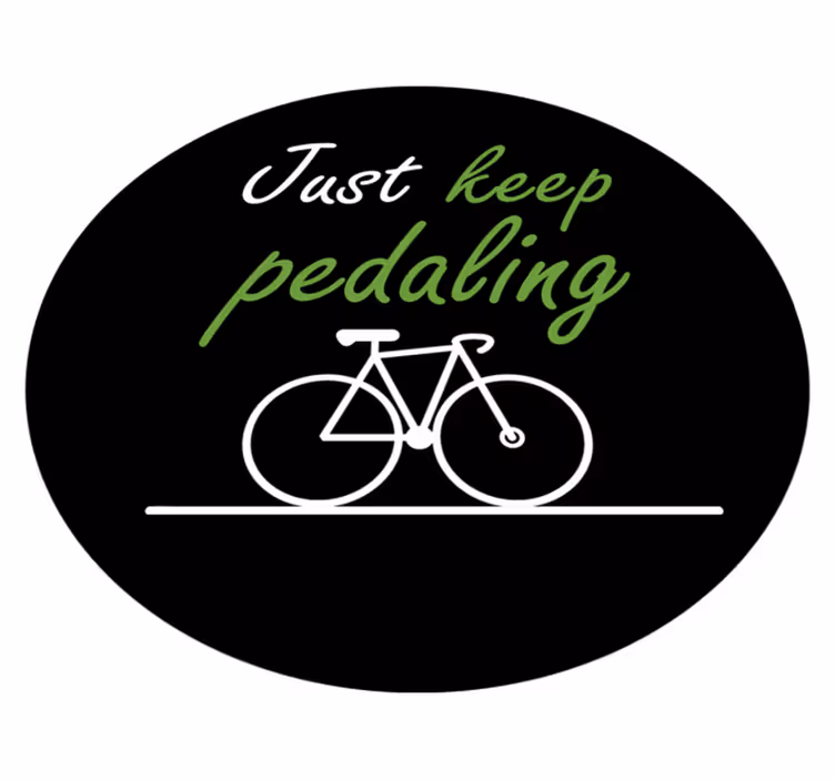 Just keep pedaling custom rug - TenStickers