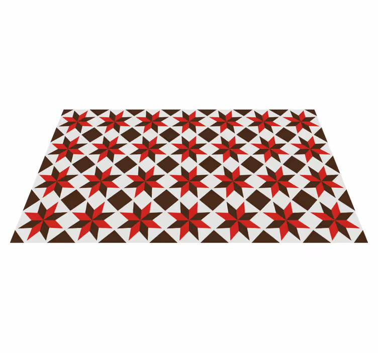 Mosaic vinyl rug star pattern design - TenStickers