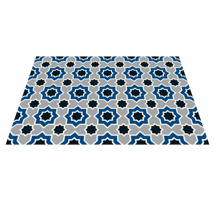Islamic geometric pattern kitchen vinyl rug - TenStickers