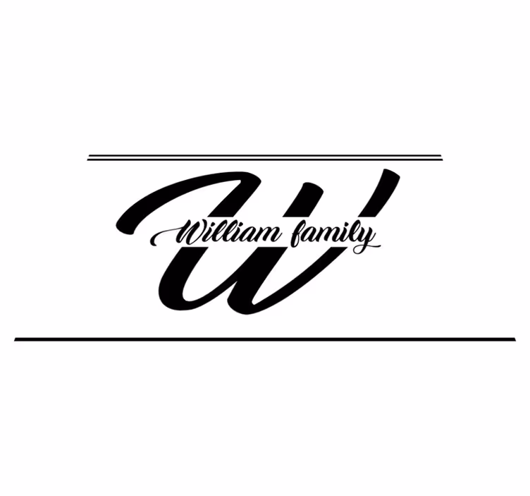 Big initial family name  entrance hall tile - TenStickers