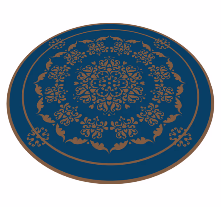 Elegant round pattern mandala vinyl rug - TenStickers