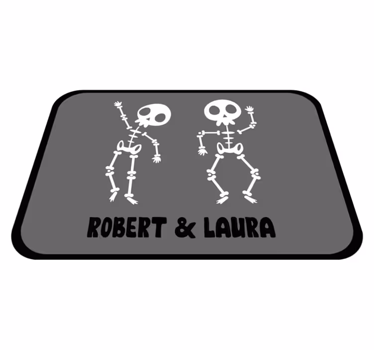 Skeletons personalised mat - TenStickers