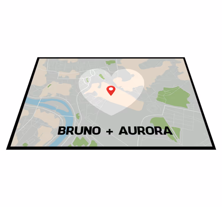 Google Maps ubication  personalised mat - TenStickers